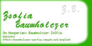 zsofia baumholczer business card